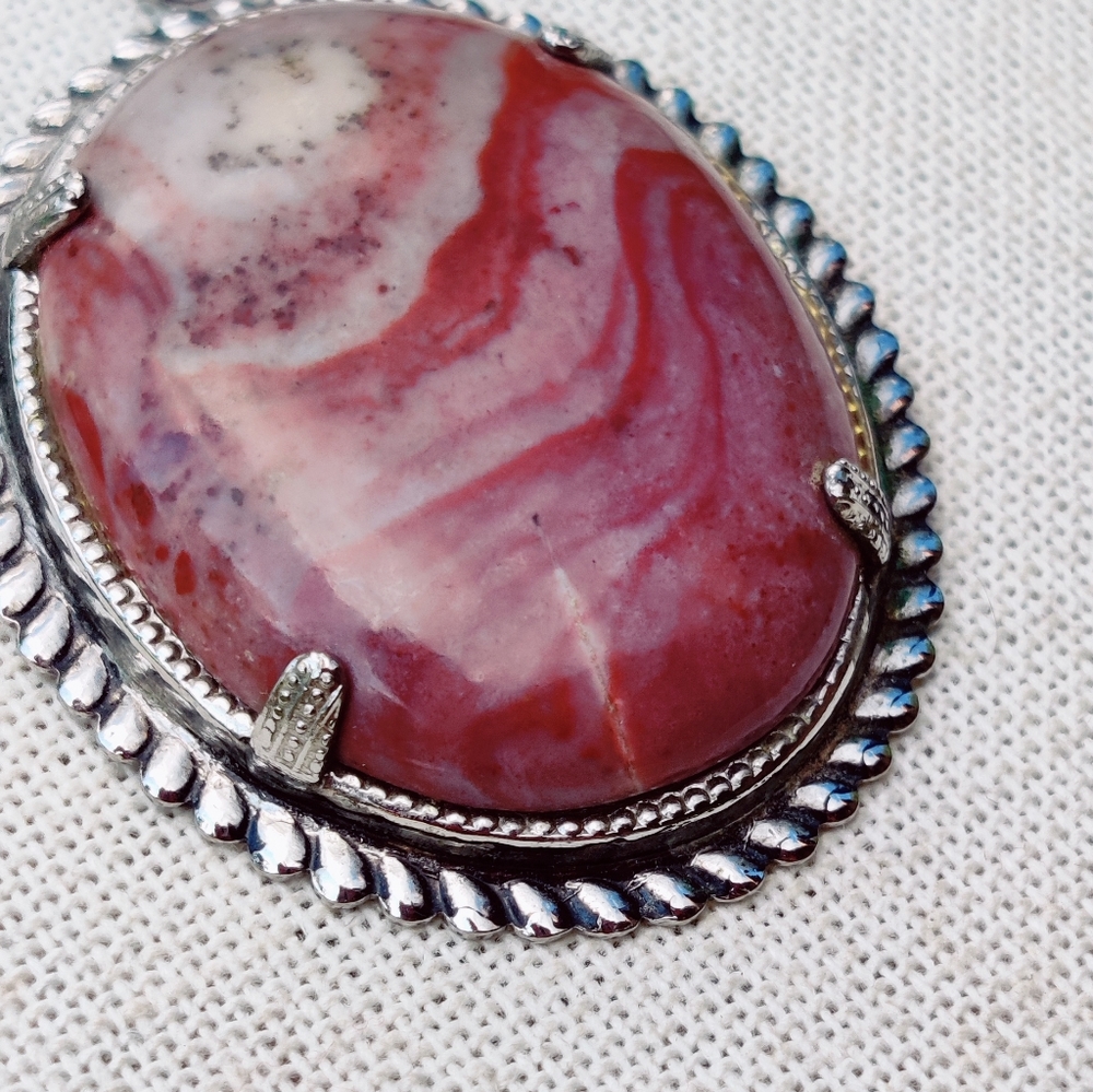 Vintage rhodochrosite healing necklace - Picture 14 of 16